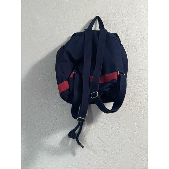 Vintage 90s Tommy Hilfiger Drawstring Duffel Backpack Big Flag Logo Spellout - Picture 3 of 4